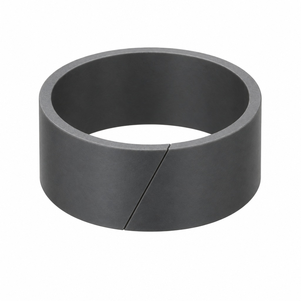 AI illustration of hydraulic guide rings showing one scarf-cut wear band.