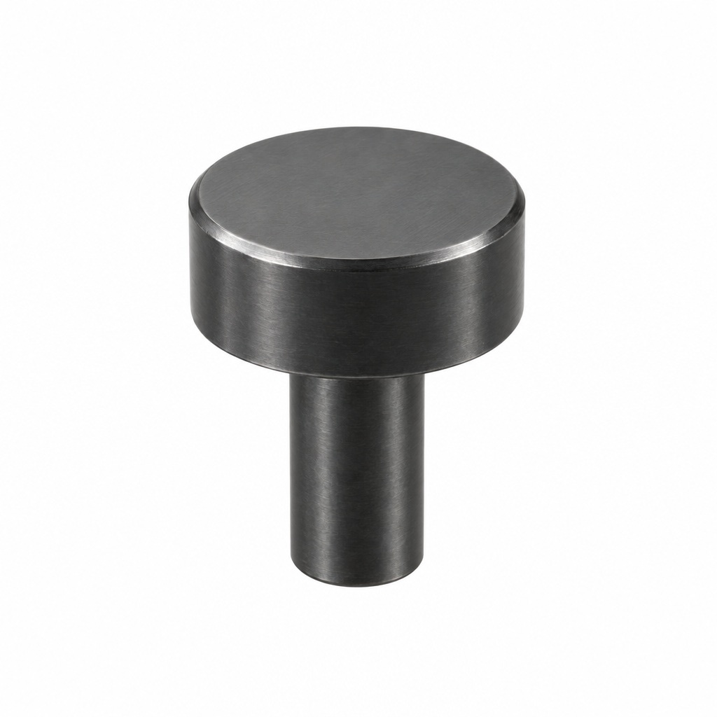 AI illustration of press-fit rest buttons, showing one flat head and smooth mounting shank.