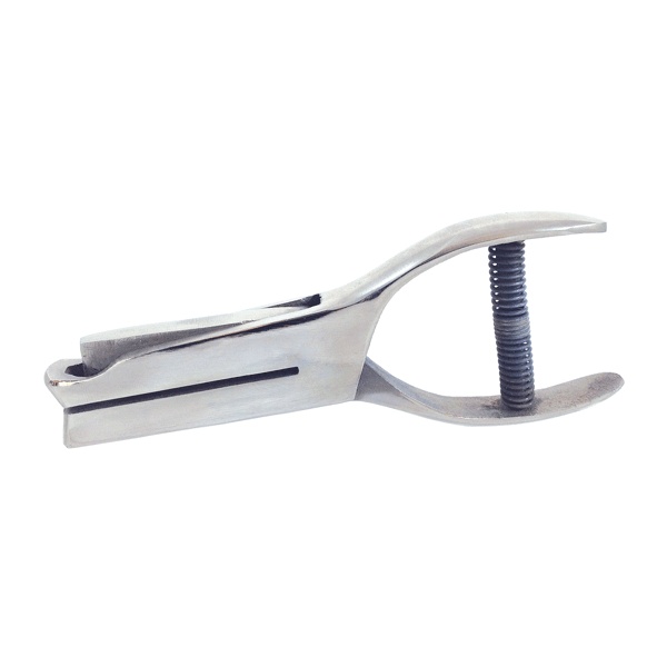 464 hole punch with its silver jaws, curved handles and black spring visible