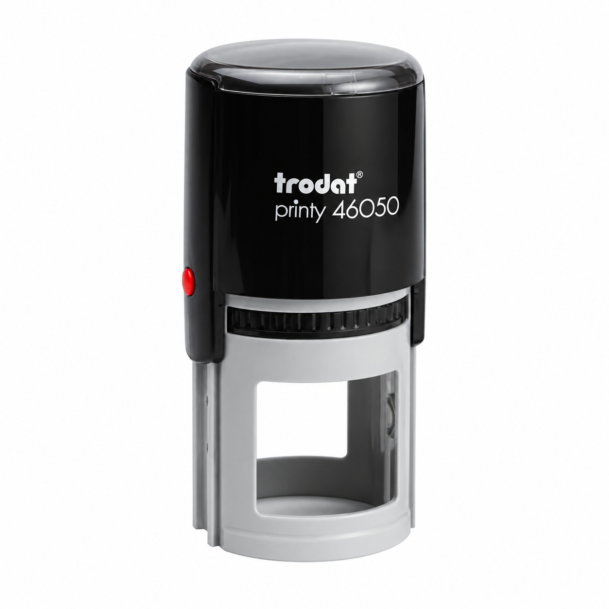 Trodat 46050 Alabama professional engineer stamp housing, upright with its open light gray base