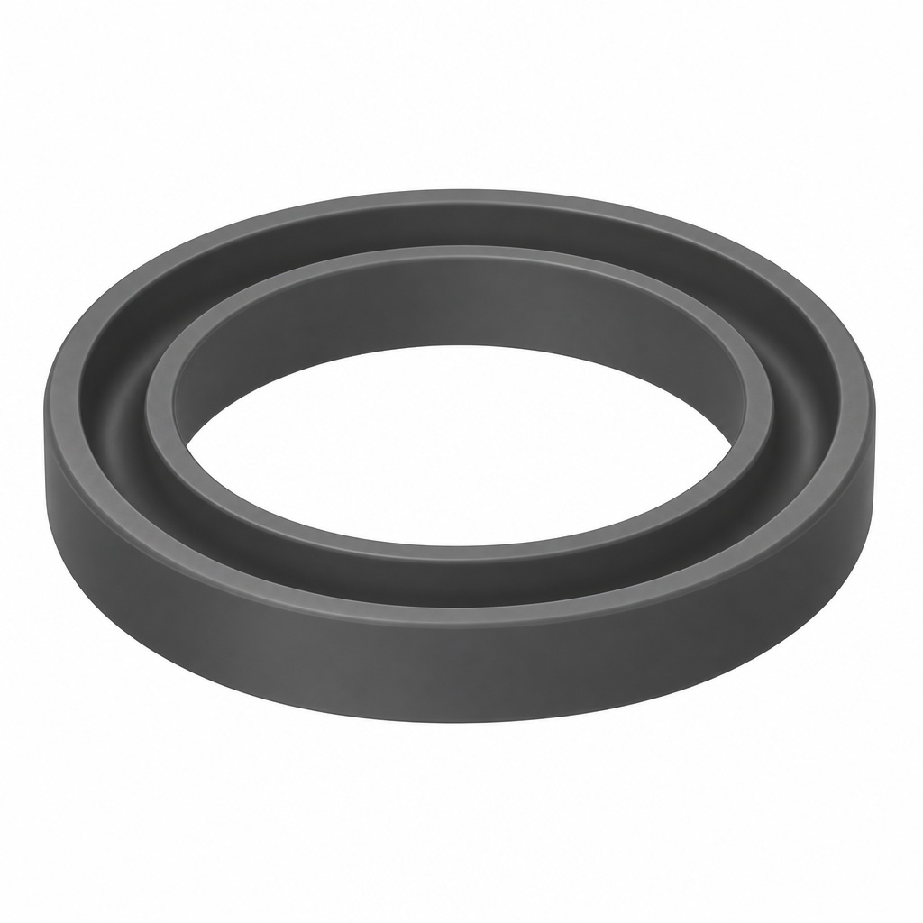 AI illustration of urethane U cup seals showing the open sealing channel.